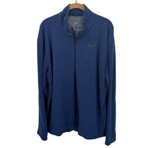 Nike Dri-Fit Navy Half-Zip Pullover Mens XL Lightweight Athletic Sweatshirt